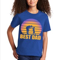 Best Dad Retro Sunset Kids T-Shirt