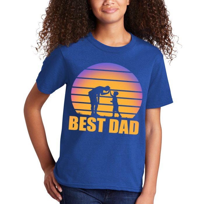 Best Dad Retro Sunset Kids T-Shirt