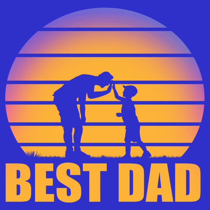 Best Dad Retro Sunset Kids T-Shirt