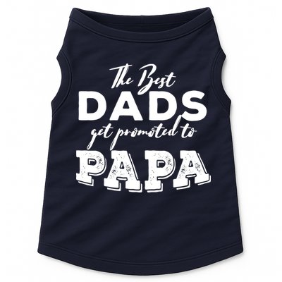 Best Dads Promoted To Papa Funny Gift Doggie Tank
