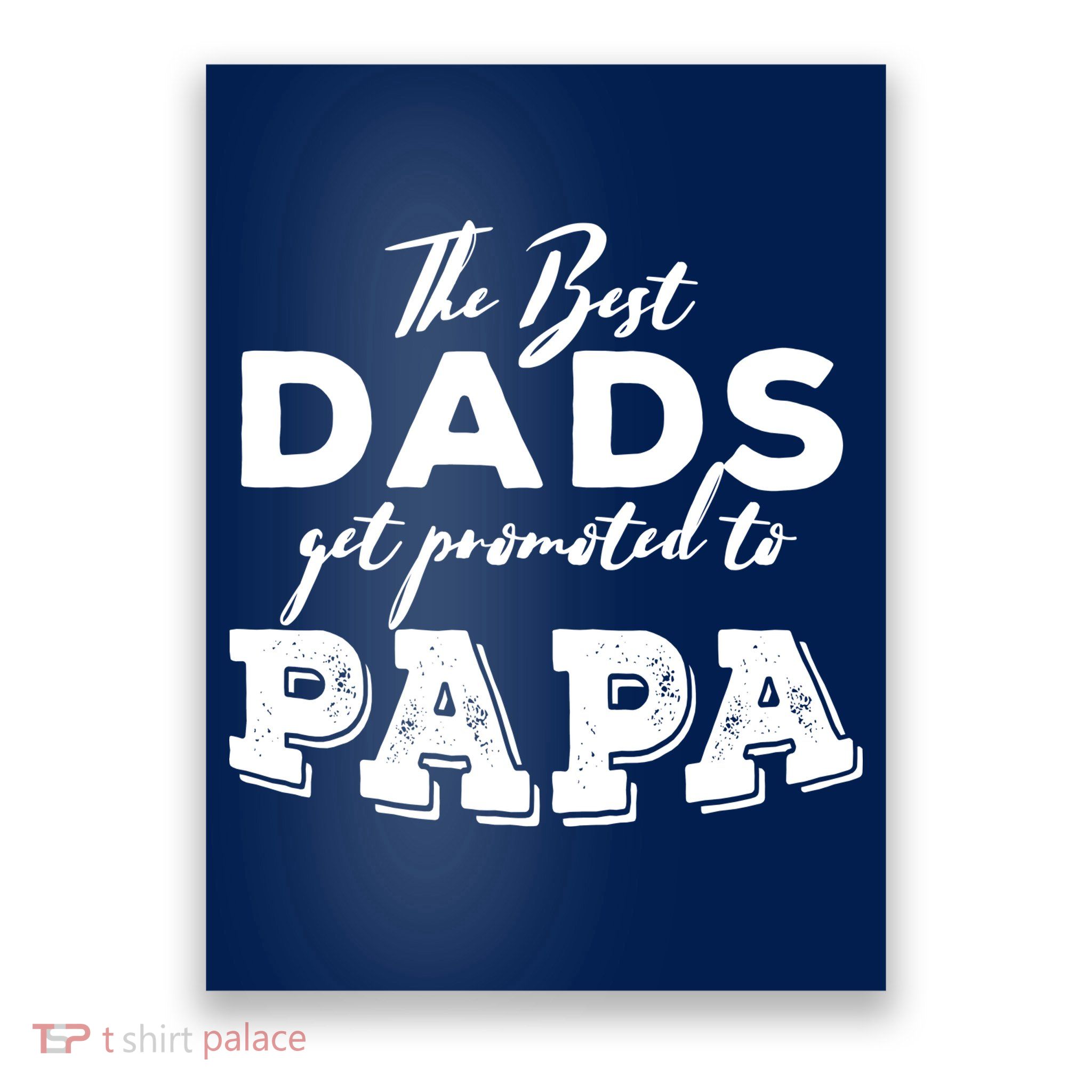 Best Dads Promoted To Papa Funny Gift Poster