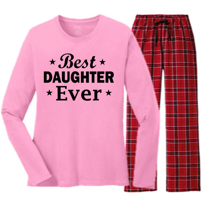 Best Daughter Ever Women's Long Sleeve Flannel Pajama Set 