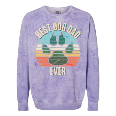 Best Dog Dad Ever Colorblast Crewneck Sweatshirt