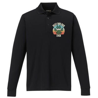 Best Dog Dad Ever Performance Long Sleeve Polo