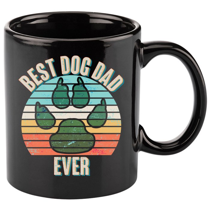 Best Dog Dad Ever 11oz C Handle Ceramic Mug