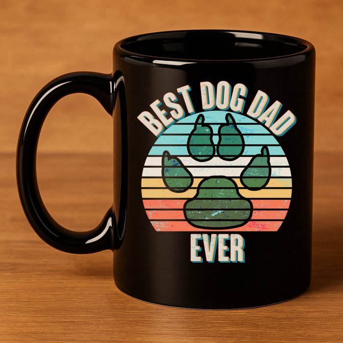 Best Dog Dad Ever 11oz C Handle Ceramic Mug