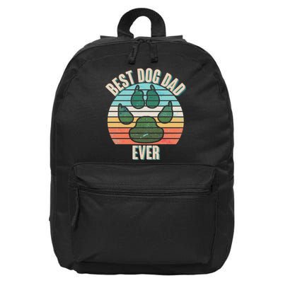 Best Dog Dad Ever 16 in Basic Backpack