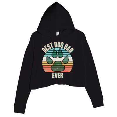 Best Dog Dad Ever Crop Fleece Hoodie