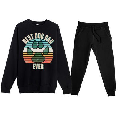 Best Dog Dad Ever Premium Crewneck Sweatsuit Set