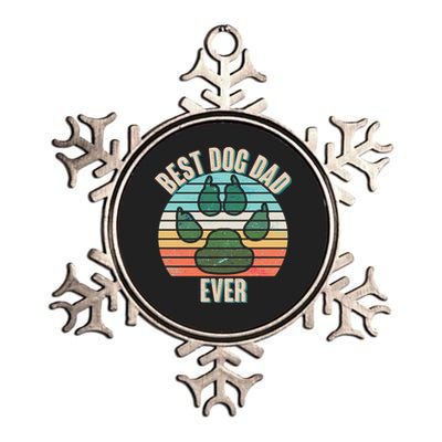 Best Dog Dad Ever Metallic Star Ornament