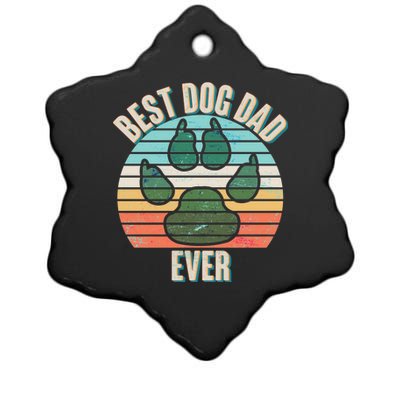 Best Dog Dad Ever Ceramic Star Ornament