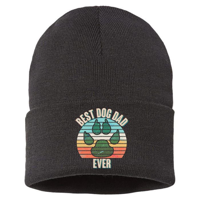 Best Dog Dad Ever Sustainable Knit Beanie