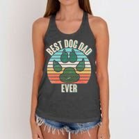 Best Dog Dad Ever Women's Knotted Racerback Tank