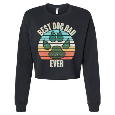 Best Dog Dad Ever Cropped Pullover Crew