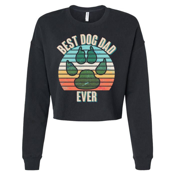 Best Dog Dad Ever Cropped Pullover Crew