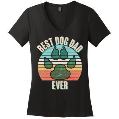 Best Dog Dad Ever Women's V-Neck T-Shirt