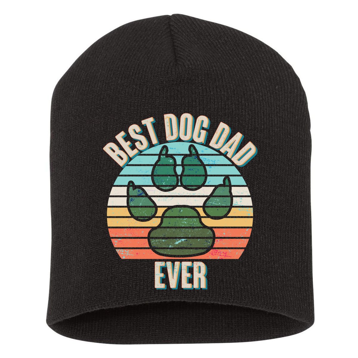 Best Dog Dad Ever Short Acrylic Beanie