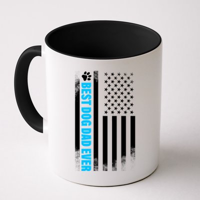 Best Dog Dad Ever American Flag Mug