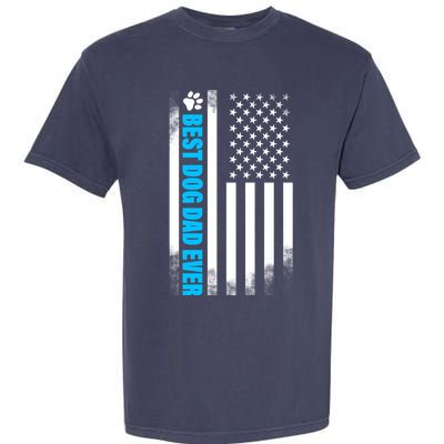 Best Dog Dad Ever American Flag Garment-Dyed Heavyweight T-Shirt
