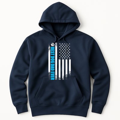 Best Dog Dad Ever American Flag Hoodie