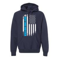 Best Dog Dad Ever American Flag Premium Hoodie