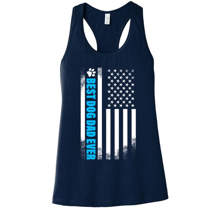Best Dog Dad Ever American Flag Womens Tank Top