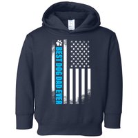 Best Dog Dad Ever American Flag Toddler Hoodie