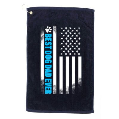 Best Dog Dad Ever American Flag Golf Towel