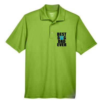 Best Dog Dad Ever Paw Men's Origin Performance Pique Polo