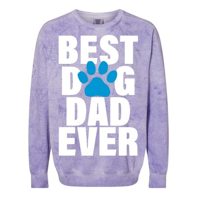 Best Dog Dad Ever Paw Colorblast Crewneck Sweatshirt