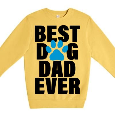 Best Dog Dad Ever Paw Premium Crewneck Sweatshirt