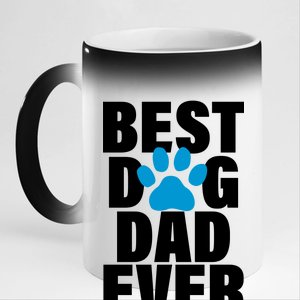 Best Dog Dad Ever Paw 11oz Black Color Changing Mug