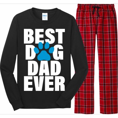 Best Dog Dad Ever Paw Long Sleeve Pajama Set