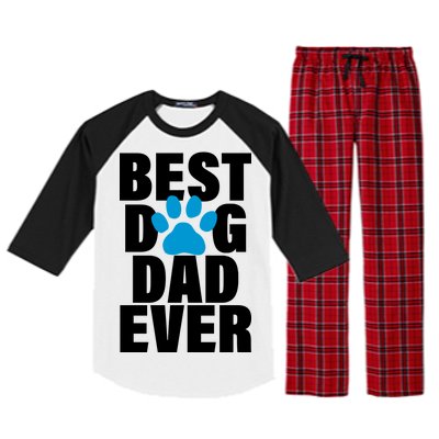 Best Dog Dad Ever Paw Raglan Sleeve Pajama Set