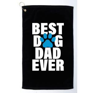 Best Dog Dad Ever Paw Platinum Collection Golf Towel