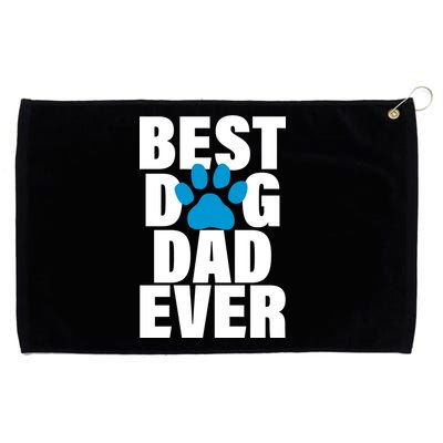 Best Dog Dad Ever Paw Grommeted Golf Towel