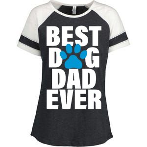 Best Dog Dad Ever Paw Enza Ladies Jersey Colorblock Tee