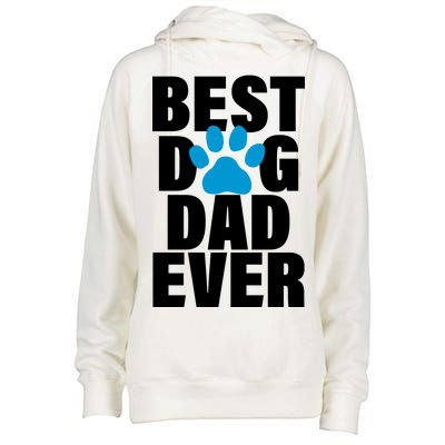 Best Dog Dad Ever Paw Womens Funnel Neck Pullover Hood