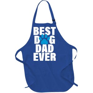 Best Dog Dad Ever Paw Full-Length Apron With Pockets