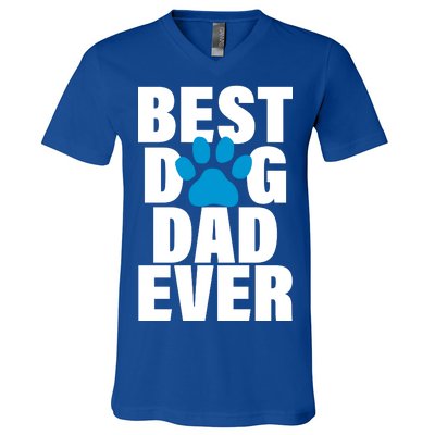 Best Dog Dad Ever Paw V-Neck T-Shirt