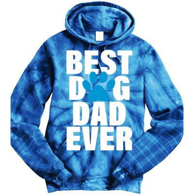 Best Dog Dad Ever Paw Tie Dye Hoodie