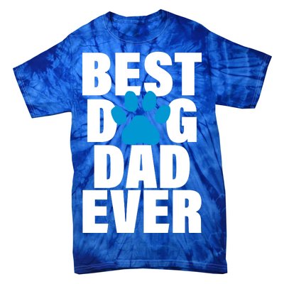 Best Dog Dad Ever Paw Tie-Dye T-Shirt