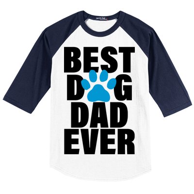 Best Dog Dad Ever Paw Baseball Sleeve Shirt