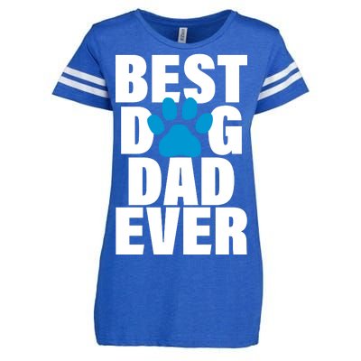 Best Dog Dad Ever Paw Enza Ladies Jersey Football T-Shirt