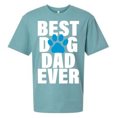 Best Dog Dad Ever Paw Sueded Cloud Jersey T-Shirt