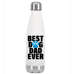 Best Dog Dad Ever Paw Stainless Steel Insulated Water Bottle