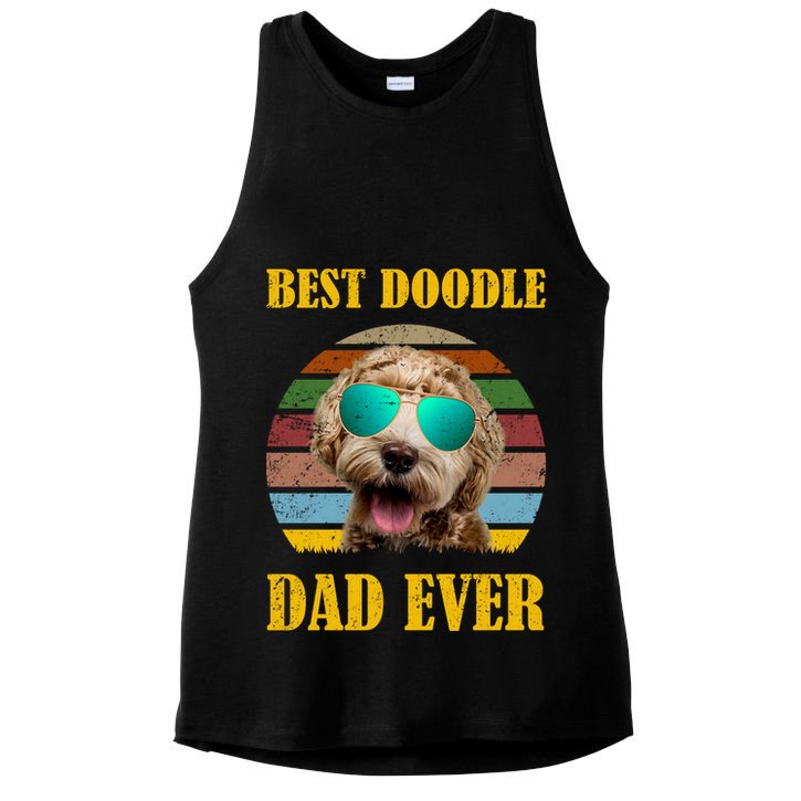 Best Doodle Dad Ever Ladies PosiCharge Tri-Blend Wicking Tank