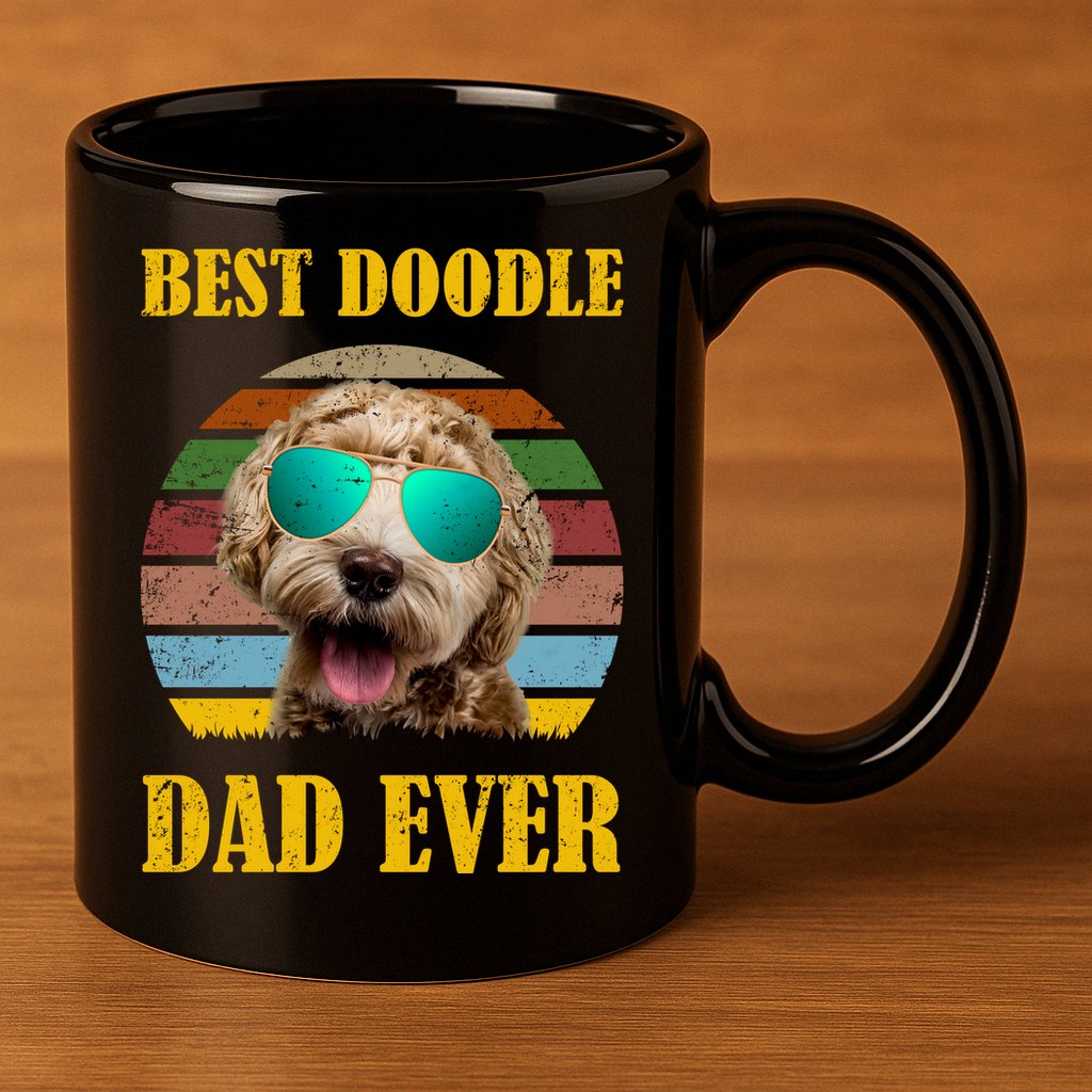 Best Doodle Dad Ever 11oz C Handle Ceramic Mug