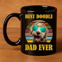 Best Doodle Dad Ever 11oz C Handle Ceramic Mug