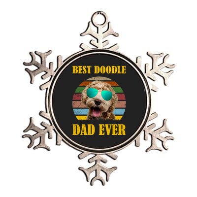 Best Doodle Dad Ever Metallic Star Ornament